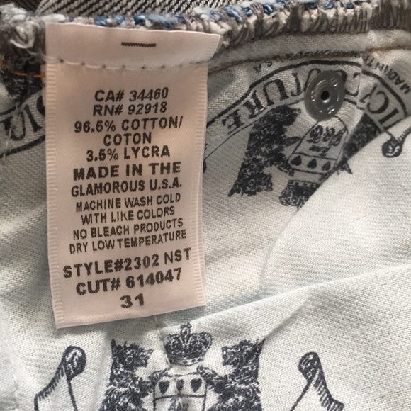 Juicy Couture Distressed Flare Jeans SZ 31 - Picture 8 of 8
